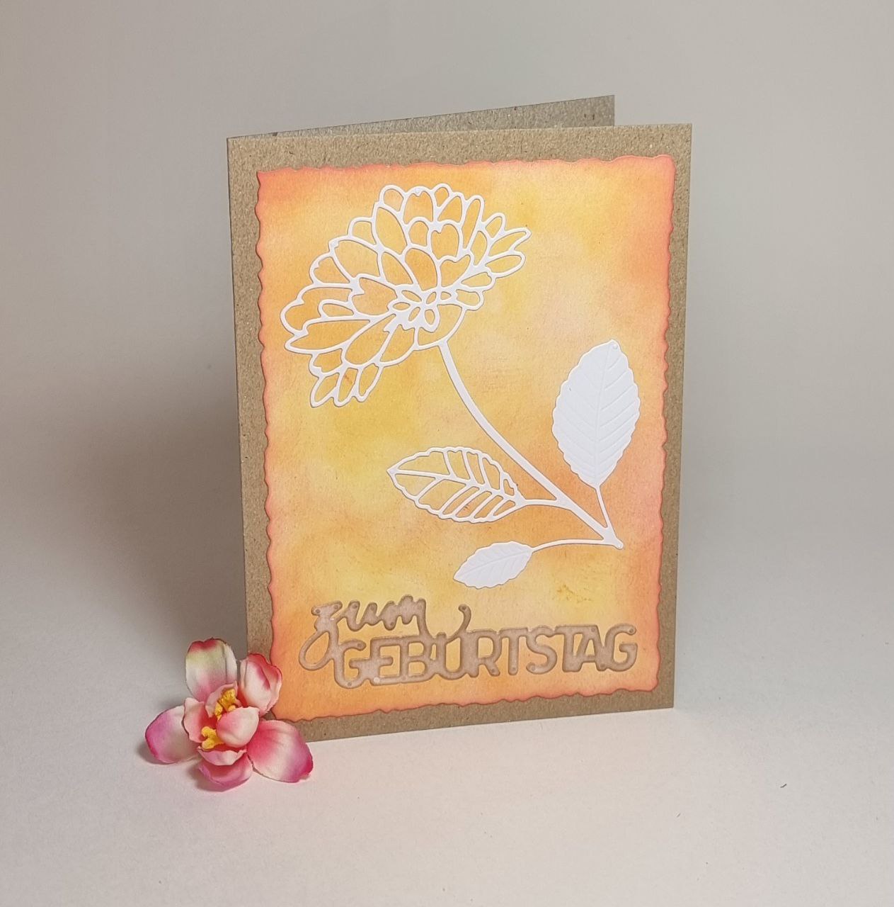Zum Geburtstagskarte mit Blume