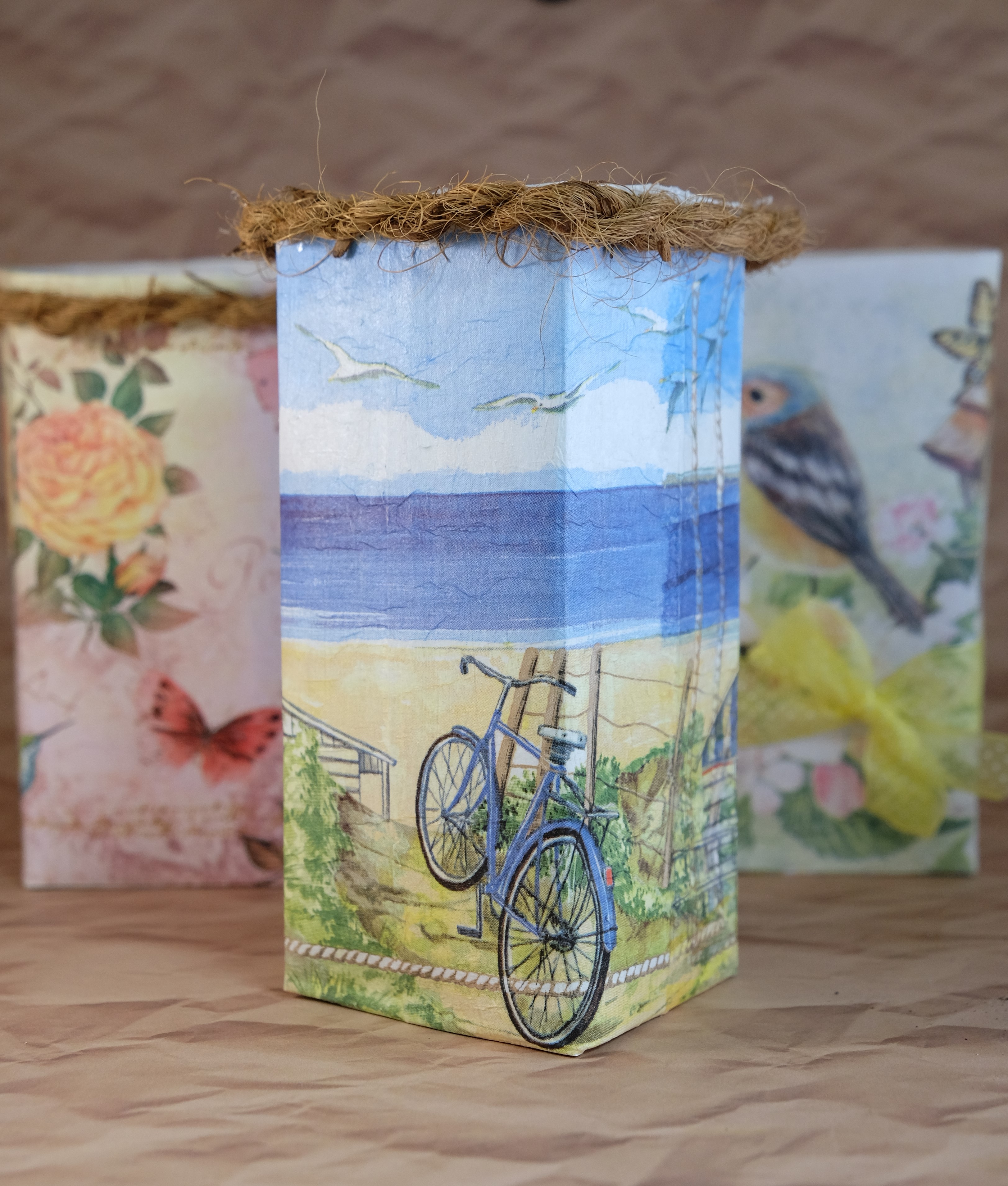 Tetrapack Vasen "Fahrrad"